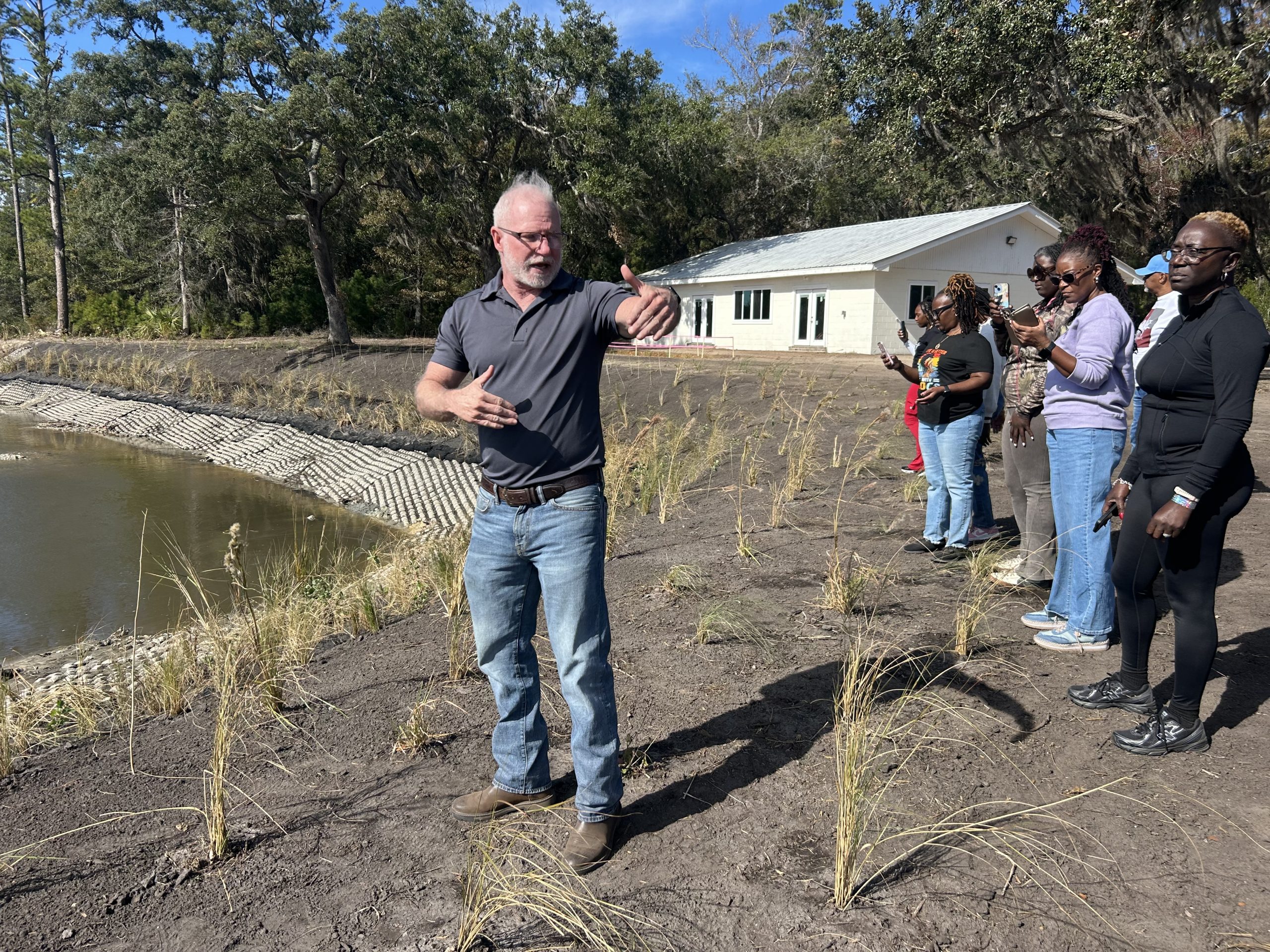Tour of living shoreline
